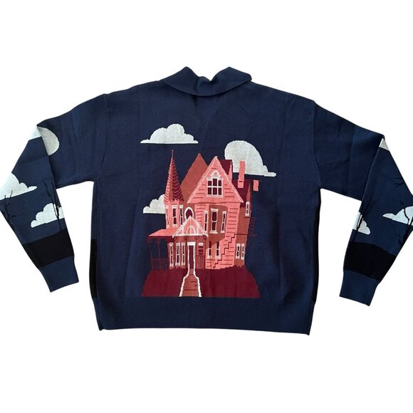 Coraline Clouds Scenic Women's Cardigan Size Medium - Picture 5 of 12